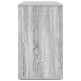 Grey Sideboard Engineered Wood 135 X 41 X 75 Cm