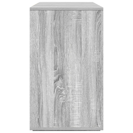 Grey Sideboard Engineered Wood 135 X 41 X 75 Cm