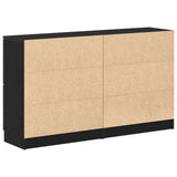 Sideboards 2 Pcs Black Oak 60X30X70 Cm Engineered Wood