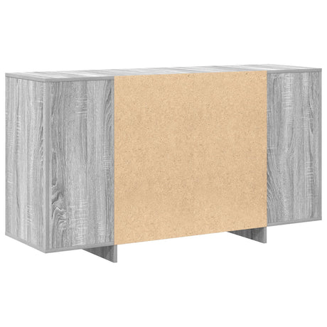 Grey Sideboard Engineered Wood 135 X 41 X 75 Cm