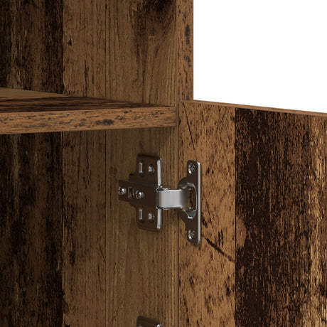 Sideboard With Led Lights Old Wood 283X37X67 Cm Engineered Wood