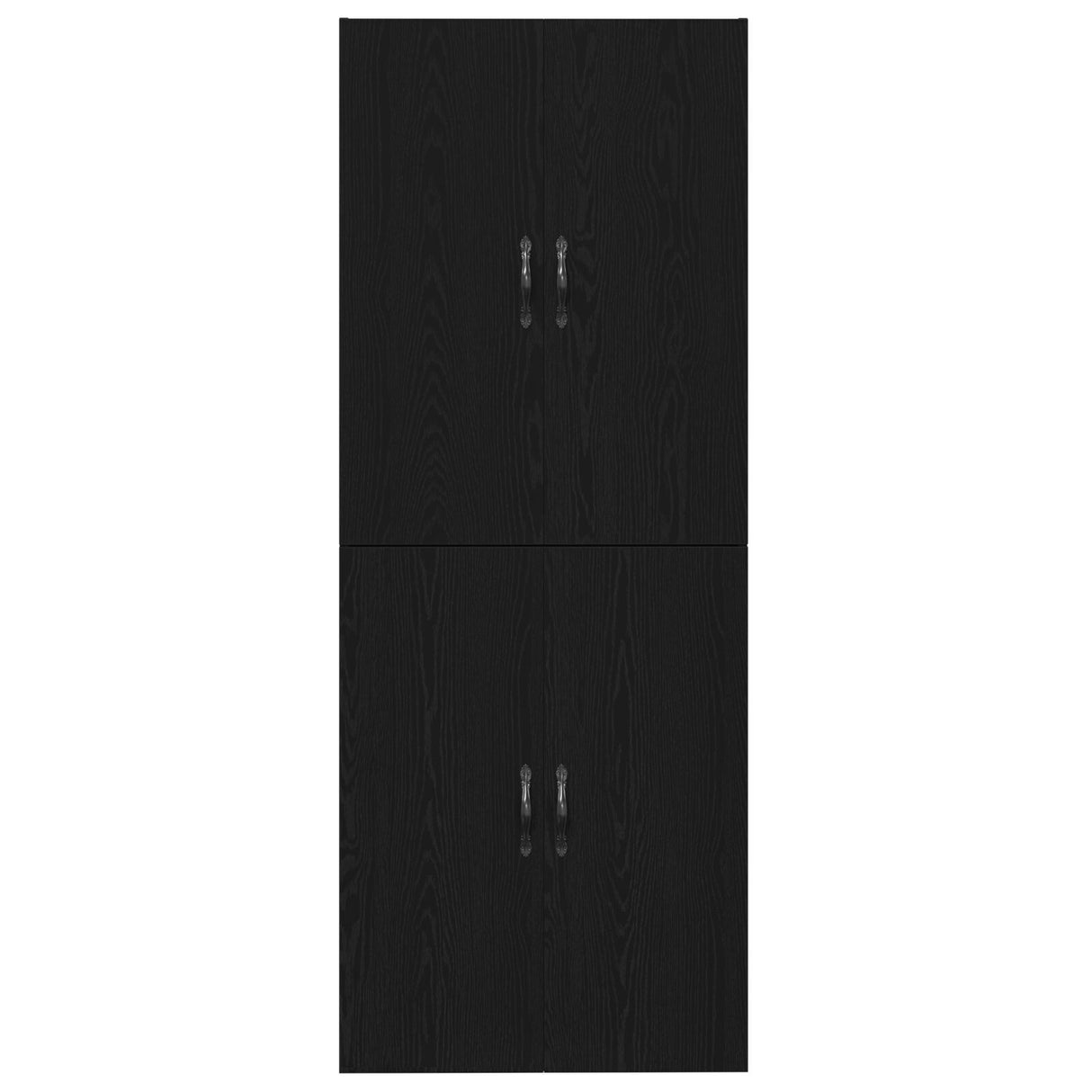 Cabinets 2 Pcs Black Oak 69,5X34X180 Cm Engineered Wood