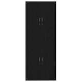 Cabinets 2 Pcs Black Oak 69,5X34X180 Cm Engineered Wood