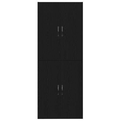Cabinets 2 Pcs Black Oak 69,5X34X180 Cm Engineered Wood