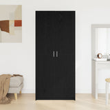 Wardrobe Black Oak 80X51X180 Cm Engineered Wood