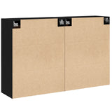 Wall Mounted Cabinets 2 Pcs Black Oak Engineered Wood
