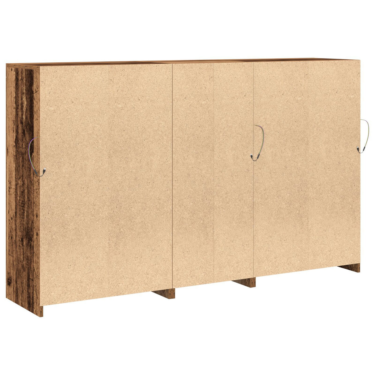 Sideboard With Led Lights Old Wood 162X37X100 Cm Engineered Wood