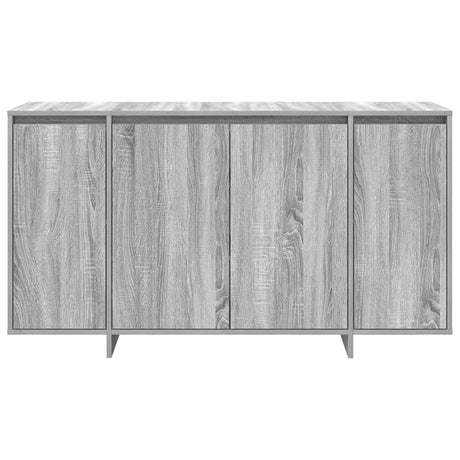 Grey Sideboard Engineered Wood 135 X 41 X 75 Cm