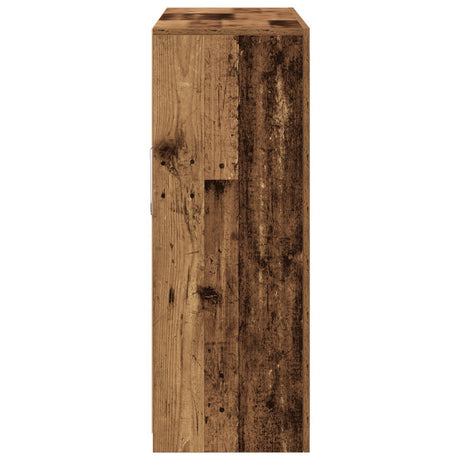 Sideboard With Led Lights Old Wood 142.5X37X100 Cm Engineered Wood