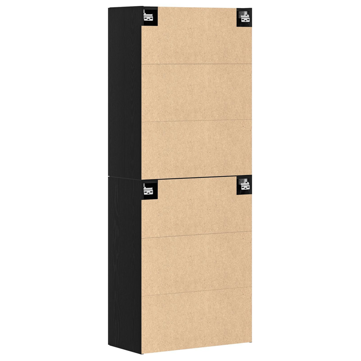 Cabinets 2 Pcs Black Oak 69,5X34X180 Cm Engineered Wood