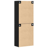 Cabinets 2 Pcs Black Oak 69,5X34X180 Cm Engineered Wood