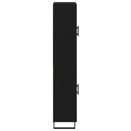 Cabinets 2 Pcs Black Oak 69,5X34X180 Cm Engineered Wood