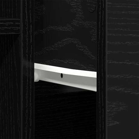 Sideboards 2 Pcs Black Oak 60X30X70 Cm Engineered Wood