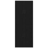 Cabinets 2 Pcs Black Oak 69,5X34X180 Cm Engineered Wood