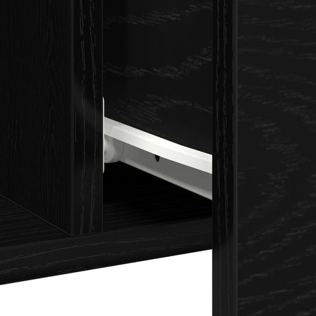 Sideboard Black Oak 100X36X60 Cm Engineered Wood