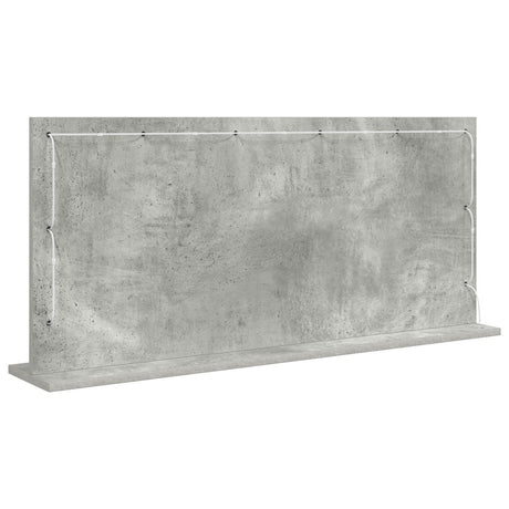 Vanity Mirror With Led Lights Concrete Grey 100X45X18 Cm