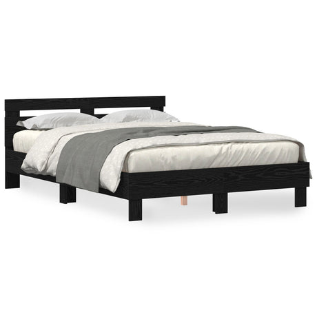 Black Oak Bed Frame Black Oak Solid Pine Wood 160 X 200 Cm Tough