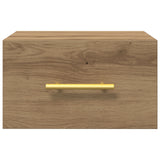 Bedside Cabinet Wall-Mounted Artisan Oak 35X35X20 Cm