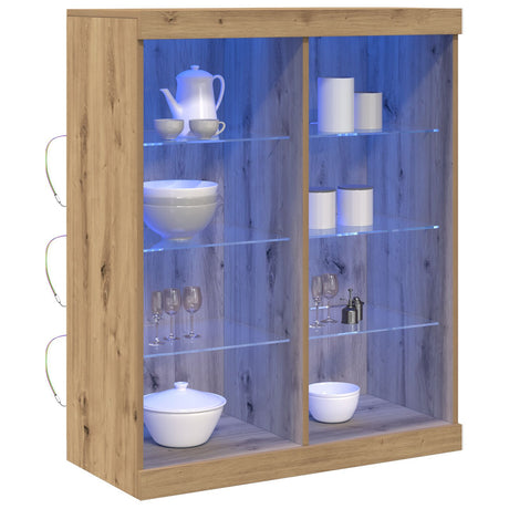 Sideboard With Led Lights Artisan Oak 41X37X100 Cm