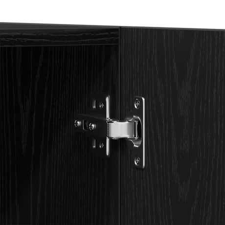 Wardrobe Black Oak Engineered Wood 90X52X200 Wardrobe