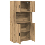 Highboard Artisan Oak 80X33X150 Cm Engineered Wood