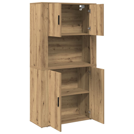 Highboard Artisan Oak 80X33X150 Cm Engineered Wood