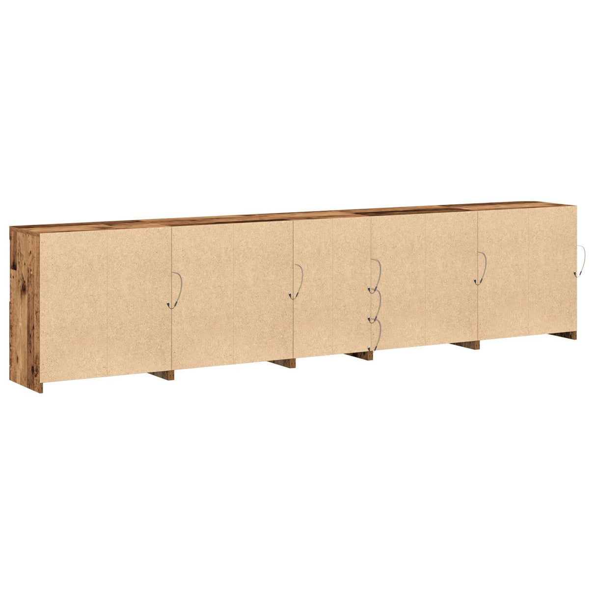 Sideboard With Led Lights Old Wood 283X37X67 Cm Engineered Wood