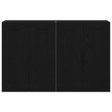 Wall Mounted Cabinets 2 Pcs Black Oak Engineered Wood