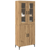 Sideboard With Wall Cabinet Artisan Oak Engineered Wood