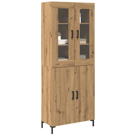 Sideboard With Wall Cabinet Artisan Oak Engineered Wood