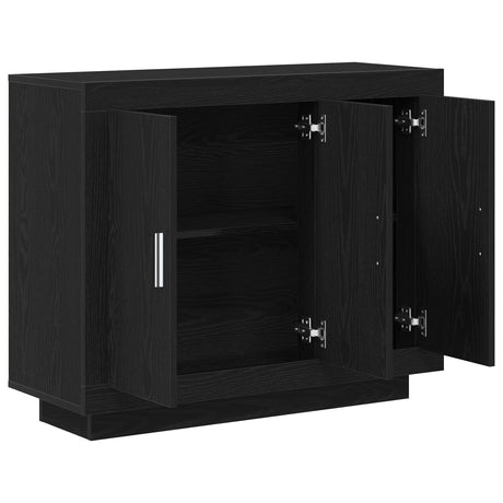 Sideboard Black Oak 92X35X75 Cm Engineered Wood