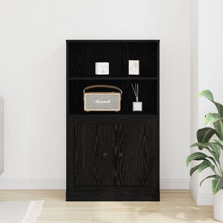 Highboard Black Oak 60X35.5X103.5 Cm Engineered Wood