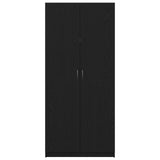 Wardrobe Black Oak Engineered Wood 90X52X200 Wardrobe