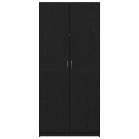 Wardrobe Black Oak Engineered Wood 90X52X200 Wardrobe