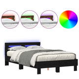 Solid Bed Frame Black Oak Solid Wood 120 X 200 Cm Durable