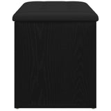 Storage Bench Black Oak 80X40X45 Cm Engineered Wood