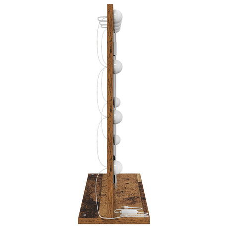Vanity Mirror With Led Lights Old Wood 60X55X18 Cm