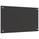 Kitchen Backsplash Dark Grey 70X40X0.6 Cm Tempered Glass