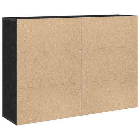 Sideboards 2 Pcs Black Oak 60X31X84 Cm Engineered Wood