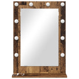 Vanity Mirror Old Wood Solid Wood 70 X 50 X 18 Cm Mirror