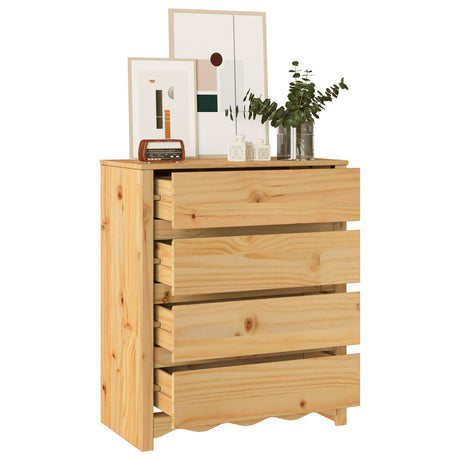 Chest Of Drawers &quot;Drammen&quot; 76,5X40X91 Cm Solid Wood Pine