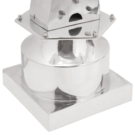 Sculpture Silver 26X26X110 Cm Aluminium Half Propeller