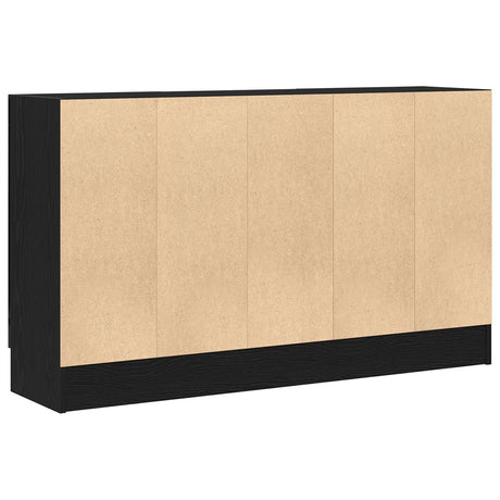 Black Oak Sideboard 120X30.5X70 Cm Made From Engineered Wood
