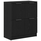Sideboards 2 Pcs Black Oak 60X30X70 Cm Engineered Wood