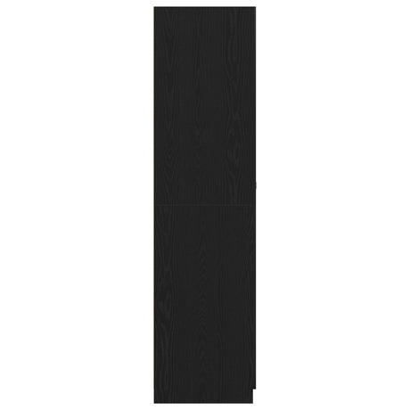 Wardrobe Black Oak Engineered Wood 90X52X200 Wardrobe