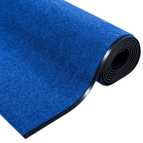 Washable Blue Doormat 120X350 Cm