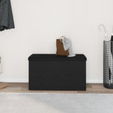 Storage Bench Black Oak 80X40X45 Cm Engineered Wood