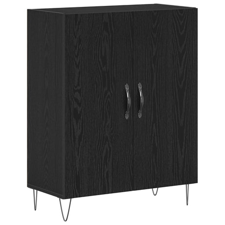 Highboard Black Oak 69,5X34X180 Cm Engineered Wood