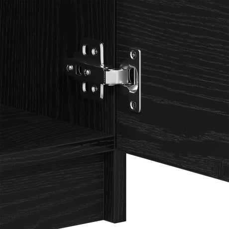 Sideboards 2 Pcs Black Oak 60X30X70 Cm Engineered Wood