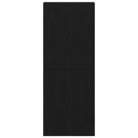 Cabinets 2 Pcs Black Oak 69,5X34X180 Cm Engineered Wood